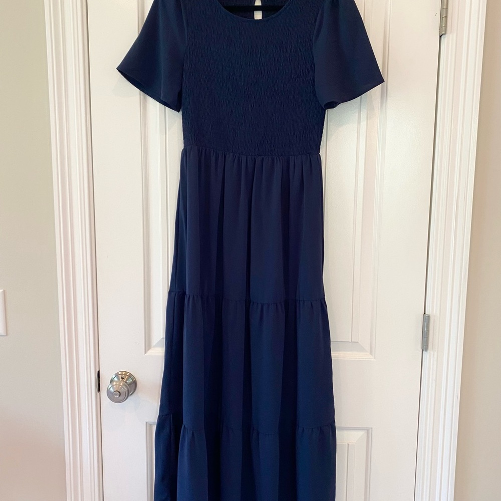Elegant Navy Maxi Dress